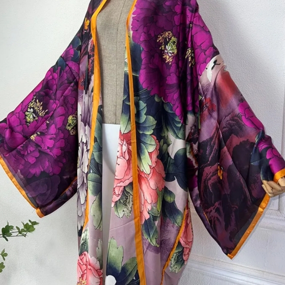 quality kimono african print dress beach wear Elegant Cardigan sexy Holiday beac - Picture 3 of 4